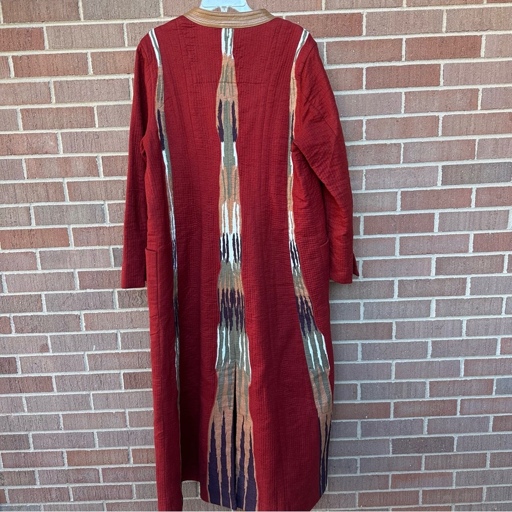 Soft Surroundings RARE Noir Bedouin Oasis Quilted Tapestry Boho Long Coat XL - Picture 8 of 15